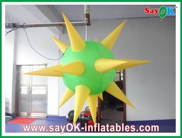 Air Blower Inflatable chiếu sáng trang trí hiện đại màu xanh lá cây và màu vàng