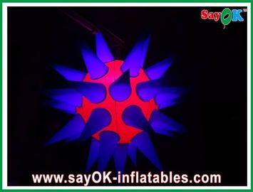 Hấp dẫn 12 Led chiếu sáng Inflatable sao 190T Nylon vải màu tím và đỏ