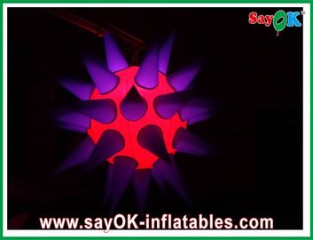 Hấp dẫn 12 Led chiếu sáng Inflatable sao 190T Nylon vải màu tím và đỏ