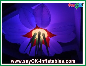 Trang trí Nylon Vải Inflatable Hoa Đường kính 2.5m Với Led chiếu sáng