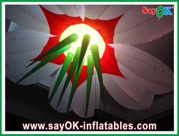 Trang trí Nylon Vải Inflatable Hoa Đường kính 2.5m Với Led chiếu sáng