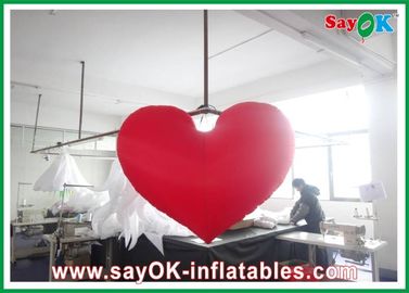 Đảng Inflatable chiếu sáng trang trí, 190T Nylon vải Inflatable tim