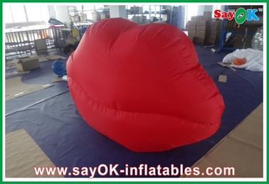 Red Unique Inflatable chiếu sáng Lip Nylon Vải CE Air Blower Đối với ngoài trời