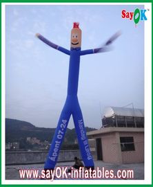 Vũ công gió bơm hơi Blue Inflatable Air Dancer Rip-Stop Vải nylon có hai chân