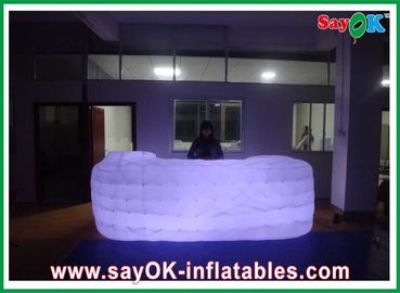 Chuẩn bị ghế cube, trang trí bữa tiệc, ghế sofa LED bơm để bán