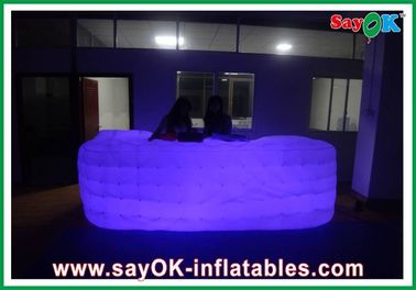 Chuẩn bị ghế cube, trang trí bữa tiệc, ghế sofa LED bơm để bán