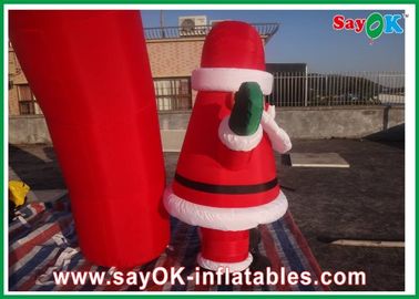 Oxford vải đỏ Giáng sinh vòm bơm hơi, inflatable Giáng sinh cổng tò vò