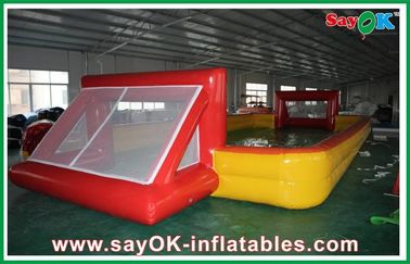 Ngoài trời tùy chỉnh 12 x 2 x 6m inflatable sân bóng đá / sân bóng đá với máy bơm không khí