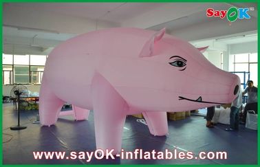 Phim hoạt hình lợn bơm hơi khổng lồ màu hồng tùy chỉnh cho quảng cáo