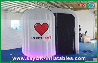 Inflatable Photo Booth Thuê White Rounded Inflatable Photobooth 210D Oxford Vải Và Đèn LED