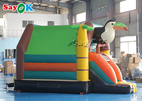 Đầy màu sắc Jumping Bouncy Castle Chủ đề Động vật Chim gõ kiến ​​Bounce House Slide Combo
