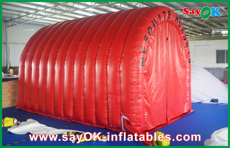 Khu lều bơm có mái vòm màu đỏ chống nước bơm không khí bơm đường hầm bơm với logo tùy chỉnh