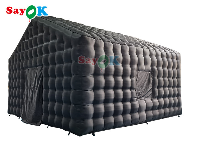 Thương mại Oxford Đen bơm cube bữa tiệc lều đêm câu lạc bộ bơm với máy thổi không khí