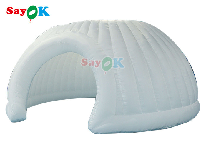 PVC ngoài trời Oxford Lều gia đình bơm lên Panorama Dome Trà cưới trắng Lều bơm lên