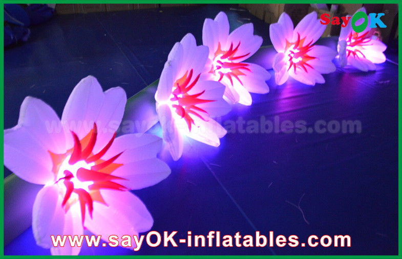 5m dài nylon inflatable hoa chuỗi inflatable ánh sáng trang trí cho đám cưới