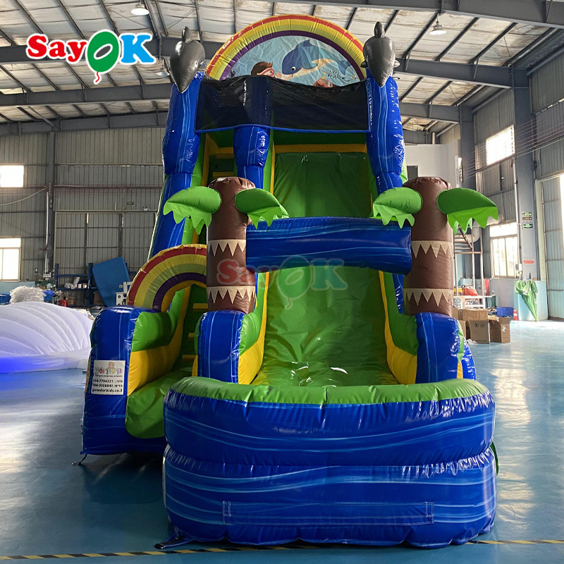 Nhập lượng lớn phim hoạt hình trampoline trượt bơm giant trượt bơm bouncer trượt lớn người lớn trượt nước bơm với hồ bơi