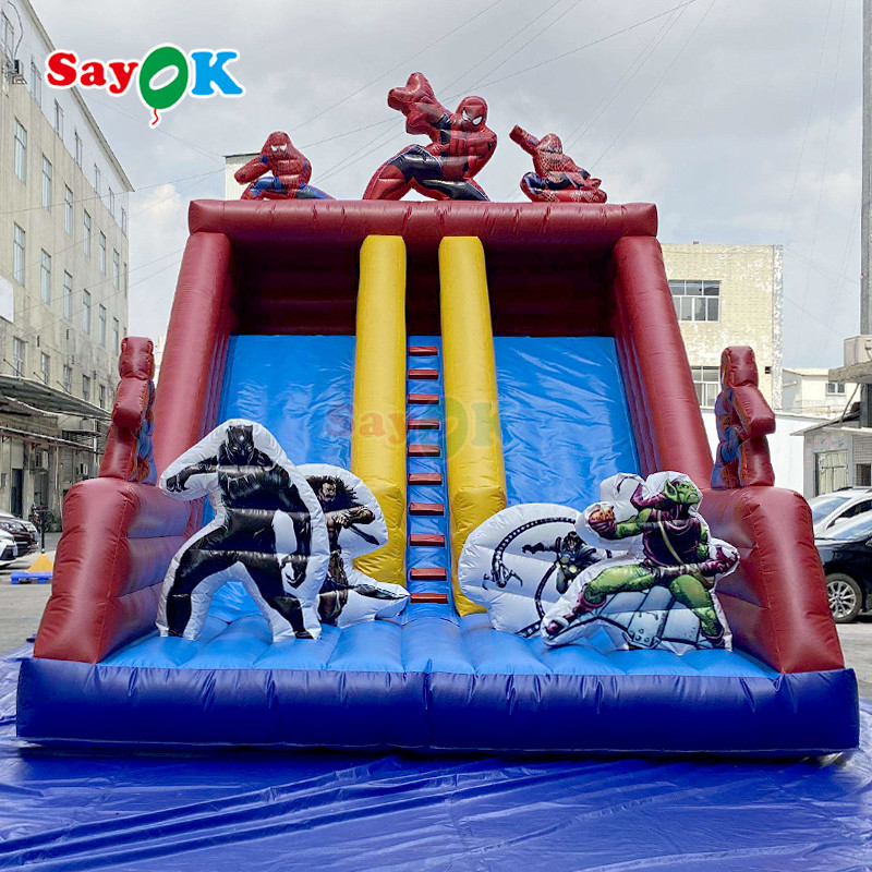 Thương mại đầy màu sắc nổi bật Bounce House & Slide Combo cho trẻ em và người lớn ngoài trời PVC Bouncy Castle