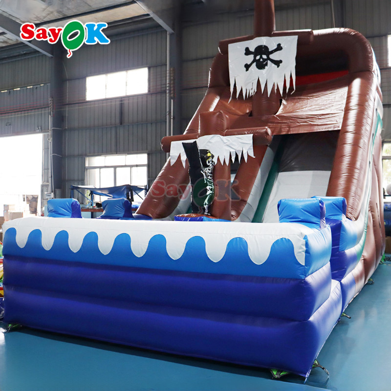 Sayok Hot Sale New Designs Inflatable Pirate Slide Inflatable Bouncy House Inflatable Bouncer Dry Slide cho trẻ em