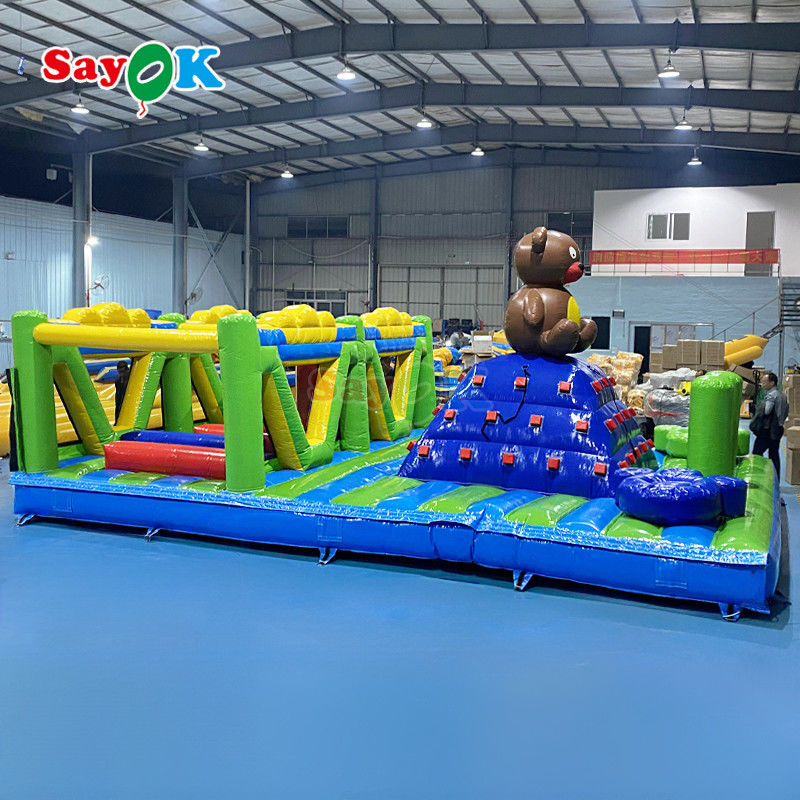 Commercial Inflatable Obstacle Course Giant Inflatable Playground ngoài trời cho trẻ em Công viên giải trí nổi