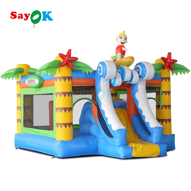 Lâu đài bơm hơi chủ đề lướt sóng Sayok, lâu đài bơm hơi thương mại, tổ hợp bơm hơi cho trẻ em