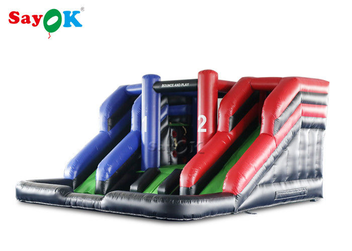 Slide khô bơm lên PVC Tarpaulin khổng lồ 4 * 4m Bơm lên bouncer slide với máy thổi cho giải trí