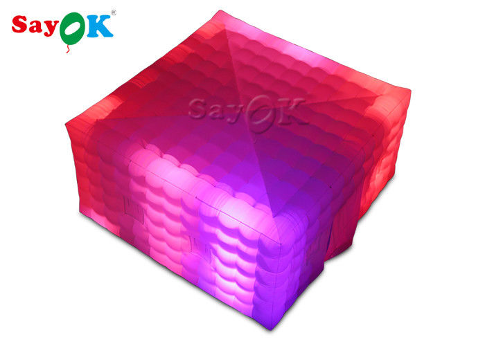 Lều cube nổi hình vuông LED khổng lồ ánh sáng Lều không khí nổi cho hội chợ Sự kiện SGS ROSH