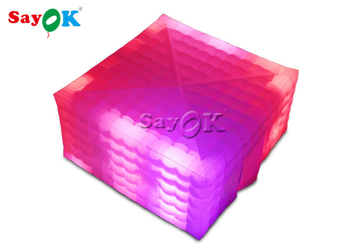 Đi ra ngoài trời Lều bơm hơi PVC chống nước Sự kiện bên Lều Cube bơm hơi có đèn LED