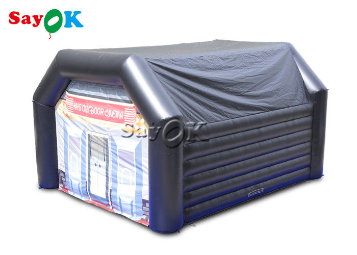 Đi ngoài trời Lều bơm tùy chỉnh Đen 0.4mm PVC Lều vòm bơm cho các sự kiện