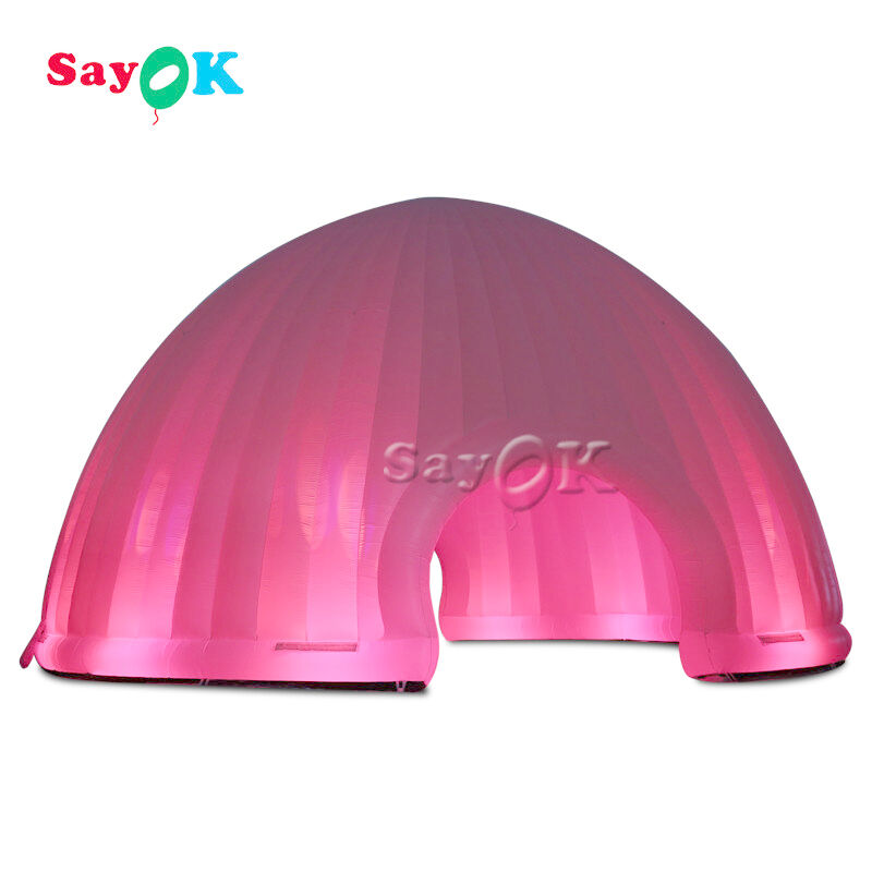 Lều sân cỏ thổi phồng ngoài trời 15x7.5mH đèn LED đèn thổi phồng Lều không khí cho cắm trại
