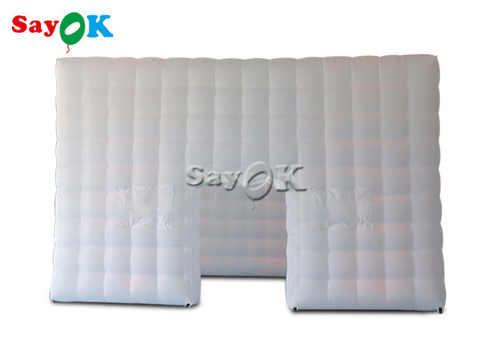 Lều cube bơm 6.5m 21ft Lều không khí bơm Quảng trường Marquee Với đèn ống LED