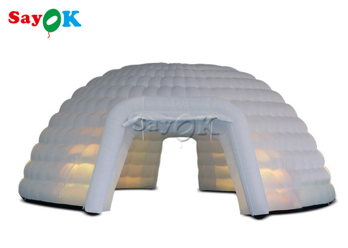 Cắm trại ngoài trời 8m Đèn LED lớn Lều sự kiện mái vòm bơm bơm lều igloo
