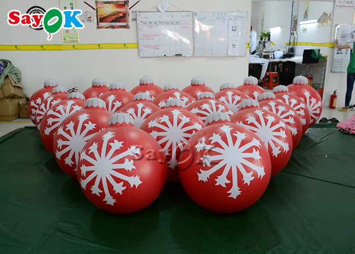 0,6m Đồ trang trí Giáng sinh nhỏ PVC Quả bóng bơm hơi Treo ngoài trời Quả bóng trang trí