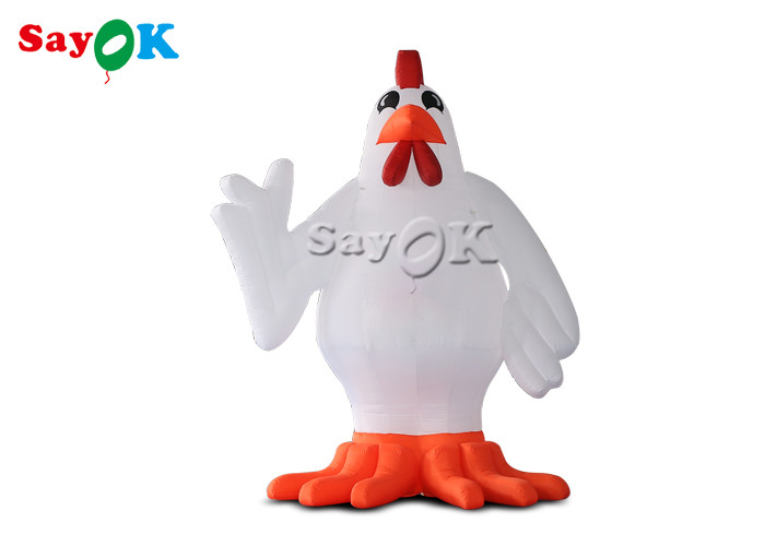 Thiết kế bữa tiệc lễ hội Đen hình hoạt hình bơm hơi 13ft động vật gà gà mẫu bơm hơi trang trí sân
