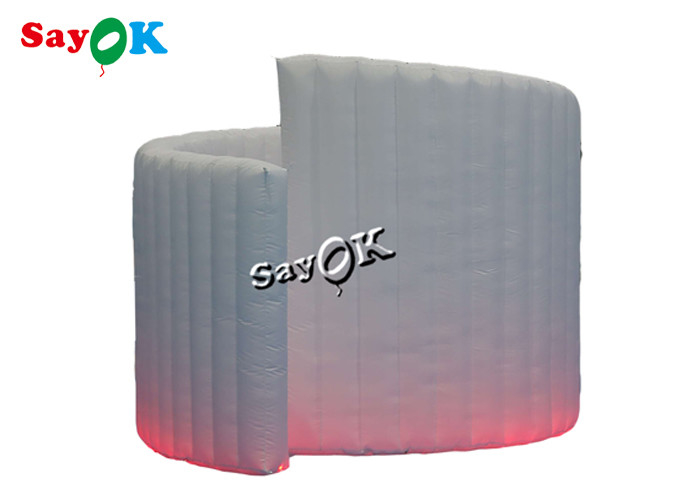 Bơm Hơi Trang Trí Tiệc 3M 10ft Trắng Hình Xoắn Ốc Bơm Hơi Chụp Hình Treo Tường Phông Nền Máy Thổi Khí Bên Trong