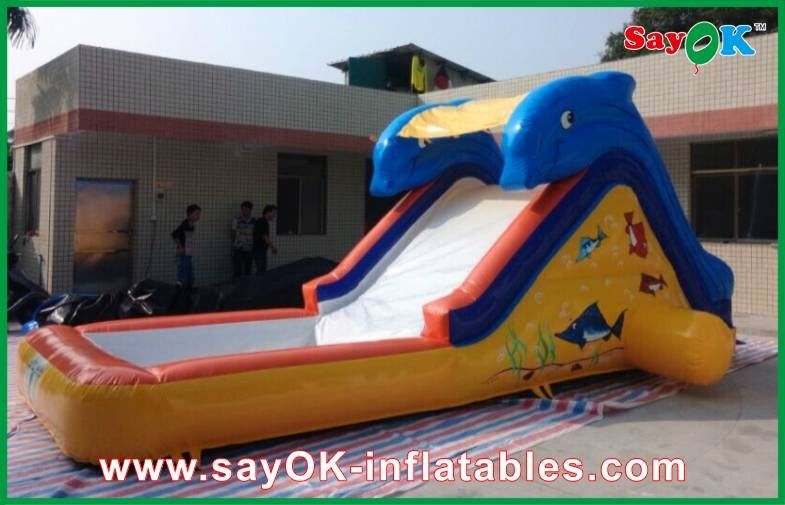 Slide N Slide Ocean Blue Slide Bouncer với chủ đề cá mập hồ bơi