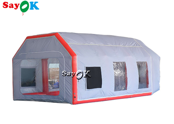 Lều làm việc bơm hơi Màu xám Lều bơm hơi kín khí Xe hơi Gian hàng chống nước Chống tia cực tím