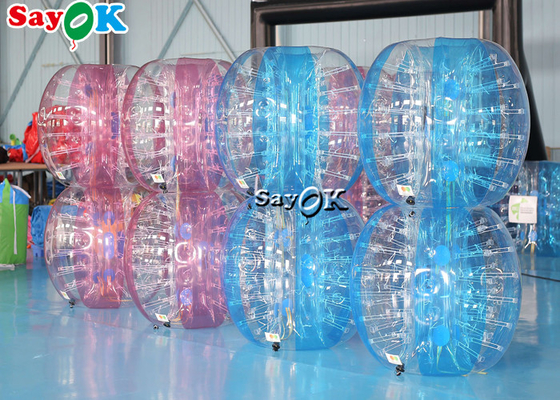 Trò Chơi Lễ Hội Bơm Hơi Dành Cho Người Lớn TPU PVC Cơ Thể Zorb Ốp Lưng Bóng Bộ Trong Suốt Màu Xanh Hồng Bong Bóng Bơm Hơi Bóng Đá