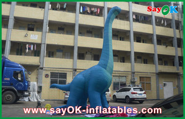 Dinosaur Giáng sinh bơm lên 10m Blue Dinosaur bơm lên lớn PVC chống nước Blow Up Nhân vật phim hoạt hình Rồng