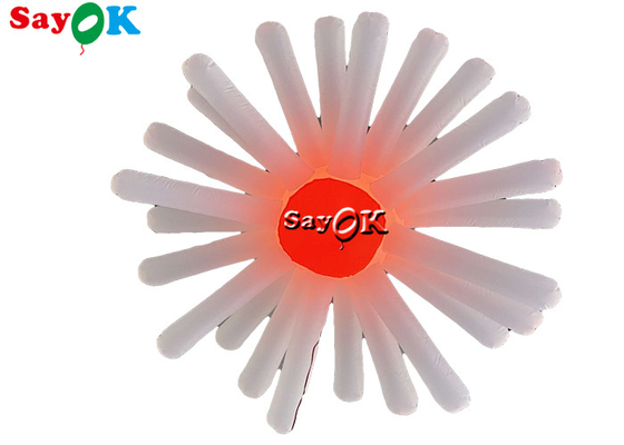Hoa treo bơm hơi khổng lồ với đèn LED trang trí đám cưới nhiều màu