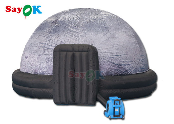 Thủ công có đường kính 5m mái vòm Lều hành tinh bơm hơi Mẫu logo tùy chỉnh