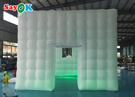 Custom Trại bơm hơi LED Oxford Trại bơm hơi cube Quảng trường Trung tâm tiệc tùng Marquee cho triển lãm