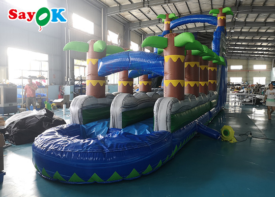 Giant Bouncy Slide OEM Funny Blow Up Palm Tree Water Slide Blow-up Jumpers Blow-up Bounce House với slide