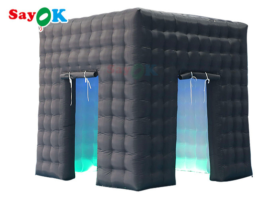 Oxford Cloth LED Inflatable Photo Booth Gian hàng máy ảnh cửa đôi ở giữa