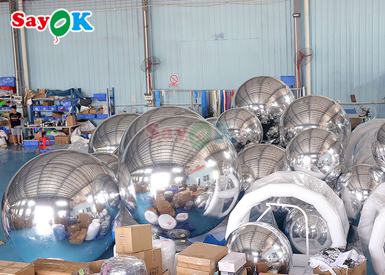 PVC đầy màu sắc bóng phản xạ bơm bóng Giáng sinh trang trí hình cầu bơm gương quảng cáo bong bóng bơm