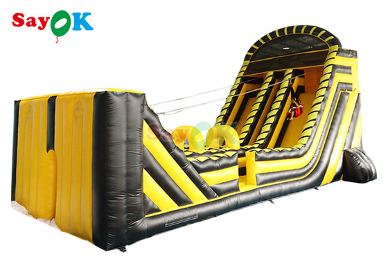 Slide khô bơm bơm thương mại Wave Ropeway Games Bơm bơm Zip Line Slide Combos Logo in