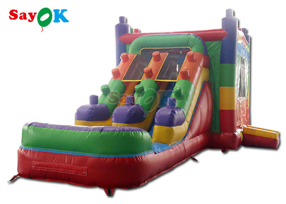 0.5mm PVC bơm Unicorn Bounce House Kids Bouncy Castle nhảy trượt mặt trăng