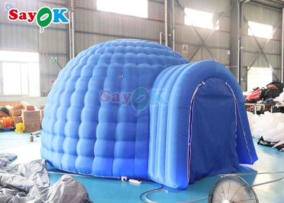 4m Tarpaulin Inflatable Igloo Dome Tent With LED Light Blower Các bữa tiệc quảng cáo
