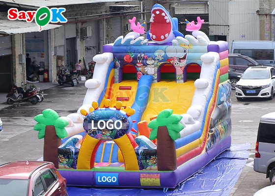 Commercial Inflatable Slide Cartoon Pvc Inflatable Bouncer Slide Trẻ em Nhảy Lâu đài Điểm vui sướng Slide Khóa cản