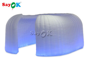 Lều sân bơm hơi Triển lãm thương mại 6,5x2,4mH Lều mái vòm bơm hơi màu trắng có đèn LED