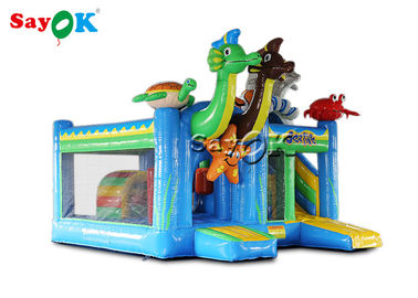 5,5x5x3,9mH Chủ đề Thế giới Biển Trẻ em Bơm hơi Bounce Slide
